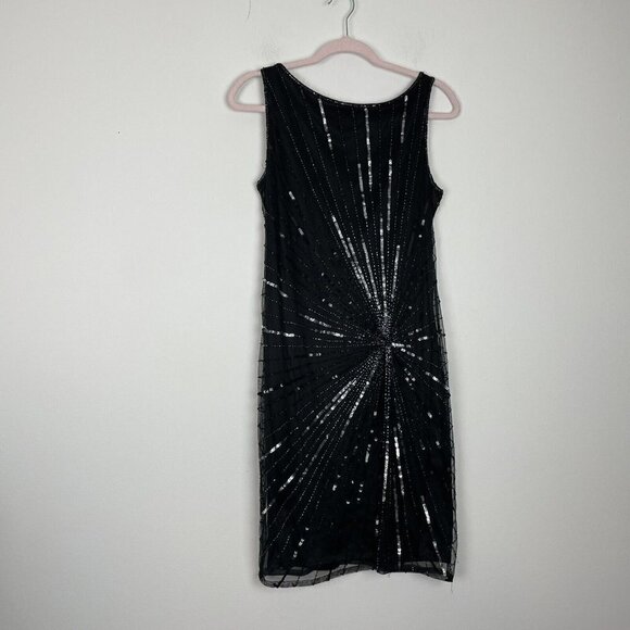 Pisarro Nights Beaded and sequined Evening Cocktail Dress Size 8 - Picture 1 of 10